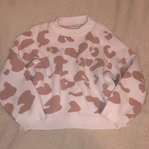 White leopard sweater